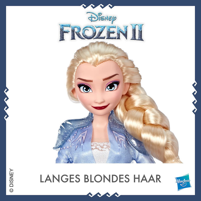 Lalka Elsa z Krainy lodu Disneya z długimi blond włosami i niebieskim strojem przedstawionym w filmie Kraina lodu II, zabawka dla dzieci w wieku od 3 lat