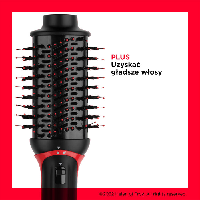 Revlon One-Step Volumiser Plus (zdejmowana głowica, ceramiczna płyta tytanowa, mieszane włosie do stylizacji z pinami z węglem aktywnym, technologia turmalinu jonowego), RVDR5298E