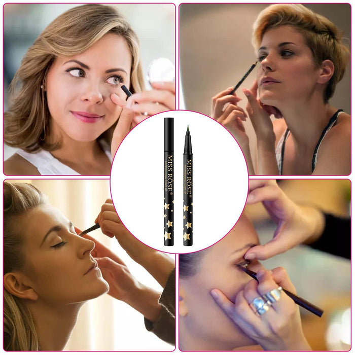 Facynde Kolorowy, płynny eyeliner, wodoodporny, gładki pisak do eyelinera, z bardzo cienką końcówką, odporny na ścieranie, do makijażu oczu, prezent dla kobiet