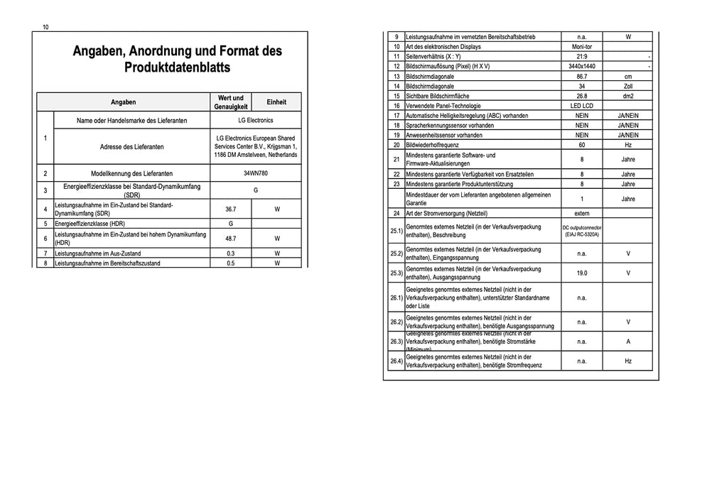 Lg Ergo 34WN780-BAEU 34", Monitor, Czarny