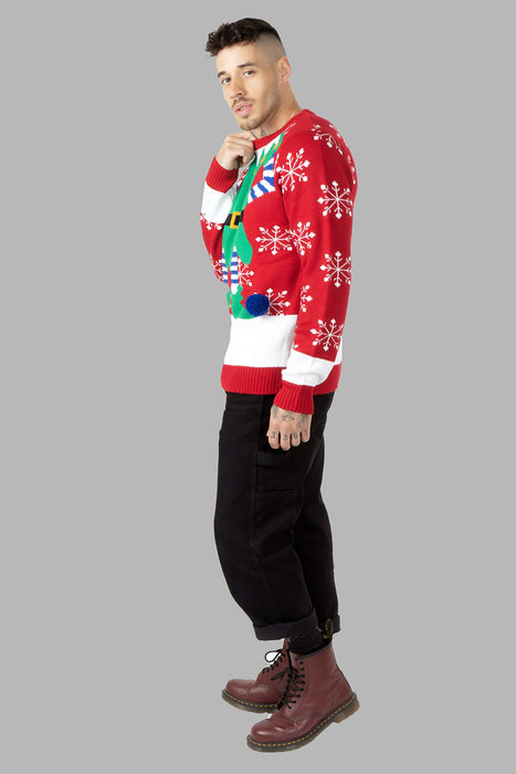 NOROZE Mężczyźni kobiety unisex premium Novum dzianinowy Boże Narodzenie Jumper Elf sweter