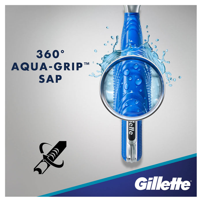 Gillette Mach3 Rączka maszynki do golenia dla mężczyzn + 3 ostrza wymienne, z ostrzami twardszymi niż stal