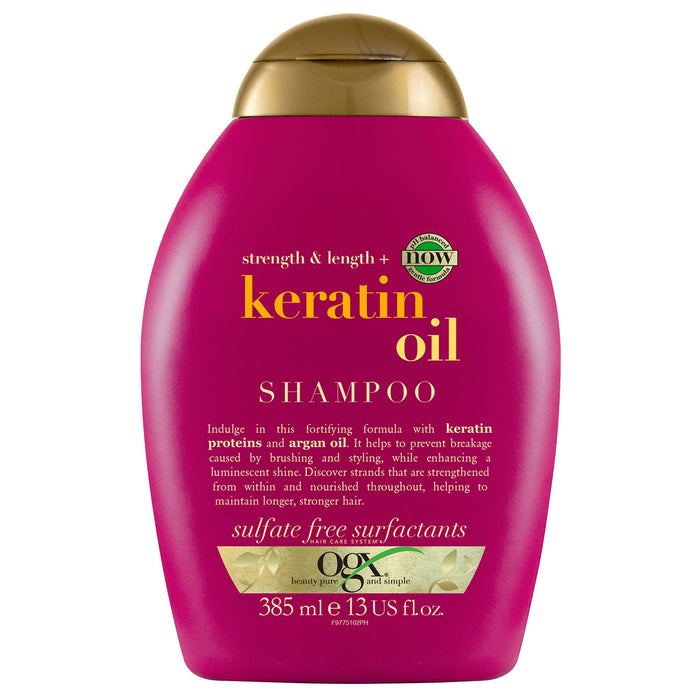 OGX Anti-Breakage Keratin Oil Shampoo szampon do włosów, 1 opakowanie (1 x 385 ml)