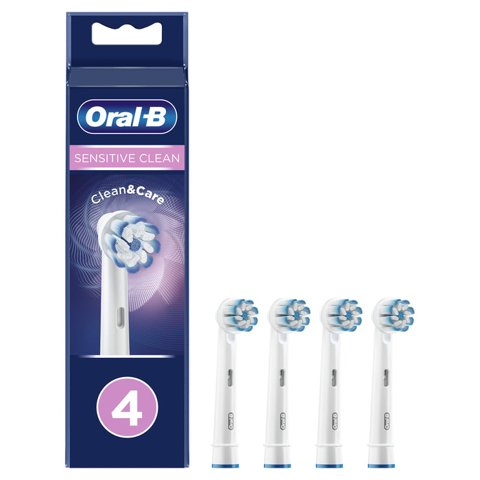 Oral-B Sensi Ultrathin Końcówki do Szczoteczek, 4 Sztuki, Oryginalne Wkłady do Elektrycznej Szczoteczki, Białe