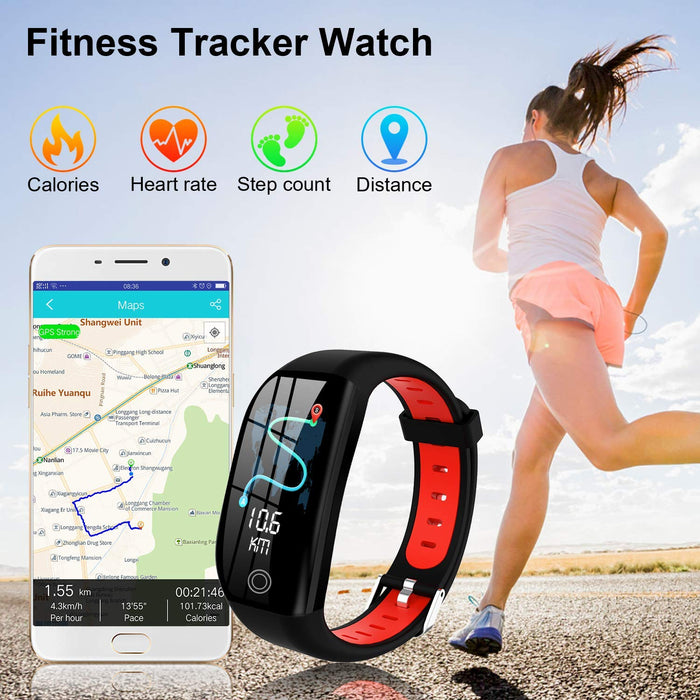 Tipmant Tracker fitness, wodoodporny IP68 Fitness Tracker z pulsometrem, krokomierzem, licznikiem kalorii, krokomierzem, monitorem snu, ćwiczeniami zdrowotnymi, inteligentny zegarek, monitor aktywności dla kobiet, mężczyzn, dzieci