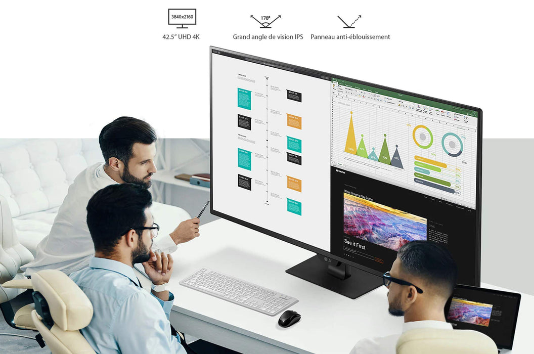 LG 43UN700-B, Monitor, Czarny
