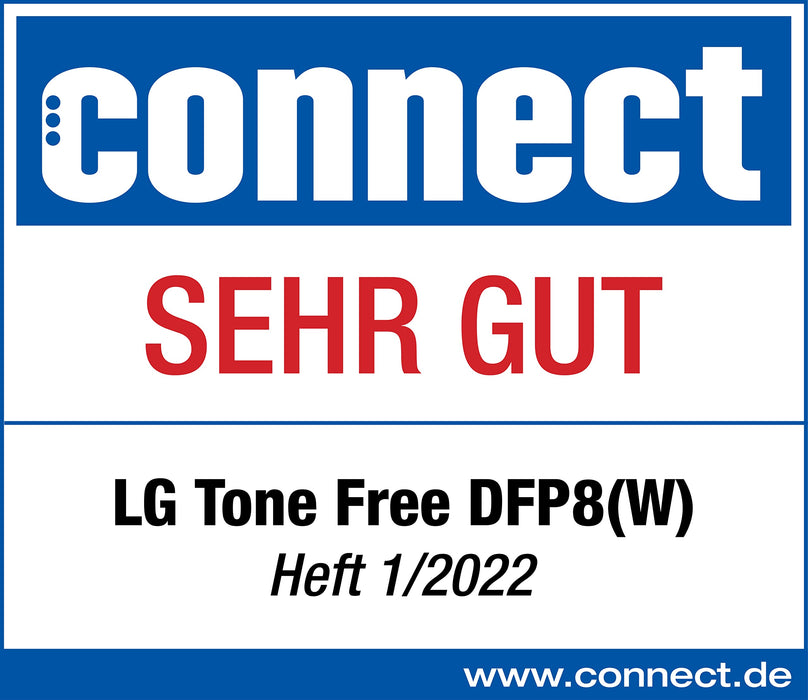 LG TONE Free DFP8 słuchawki douszne Bluetooth z MERIDIAN i aktywną redukcją szumów (ANC), kompatybilne z Siri i Google Assistant, TONE-DFP8.CEUFLLK, czarne