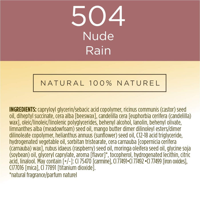 Burt's Bees Pomadka do ust z efektem połysku Nude Rain, 1 opakowanie (1 x 3,4 g)