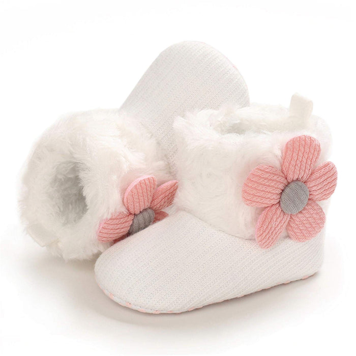 Przytulne polarowe buciki dziecięce z bawełnianą podszewką, antypoślizgowe i miękkie podeszwy buty dla noworodka 0-18 miesięcy skarpety buty unisex kapcie dziecięce zimowe ciepłe buty