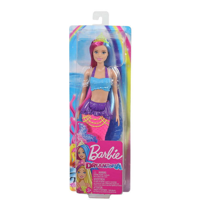 Barbie, Dreamtopia Lalka Syrenka (30 Cm) Z Różowo-Niebieskimi Włosami GJK08