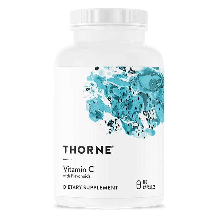 Thorne Research - Witamina C z flawonoidami - połączenie witaminy C i bioflawonoidów cytrusowych z pomarańczy, występujących razem w naturze - 180 kapsułek