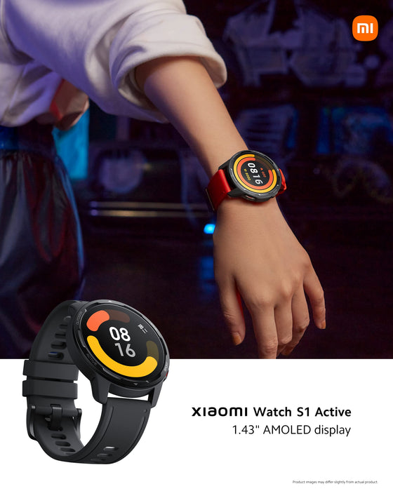 Xiaomi Watch S1 Active Ocean Blue + kabel USB-C 1 m, biały, AMOLED HD 1,43 cala, obsługuje do 19 profesjonalnych trybów treningowych, zintegrowany NFC, wodoodporność, Ocean Blue (Niebieski)