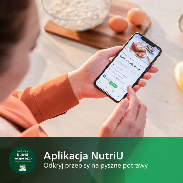 Philips Essential Airfryer XL - Misa 6,2 l, Frytownica bez oleju, Technologia Rapid Air, Ekran dotykowy, Aplikacja NutriU z przepisami (HD9270/90)