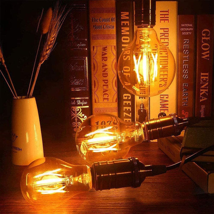 Żarówka Edison w stylu vintage, lampa LED Edison, ciepła biel, E27, 4 W, 2700 K, retro, antyczna żarówka, 470 lumenów, idealna do oświetlenia nostalgicznego i retro w rodzinie, hotelu, baru itp., 6 sztuk