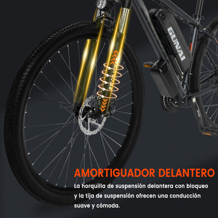 Rower elektryczny, GUNAI Rower Elektryczny Męski 29" 48V 15Ah Profesjonalny Electric Bike 21 Biegów Ebike