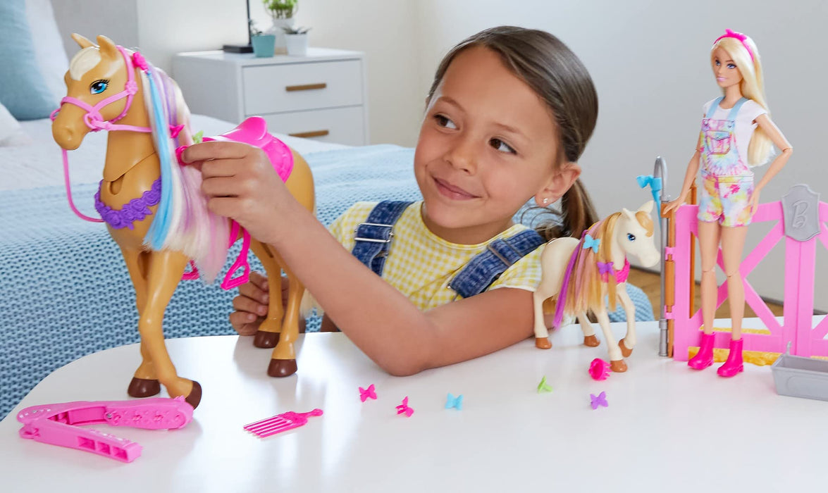 Barbie Lalka i Pielęgnacja Koni, Wielokolorowy, Od 3 lat, GXV77