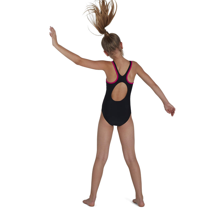 Speedo Jednoczęściowy kostium kąpielowy Dziewczynki Boom Logo Splice Muscleback