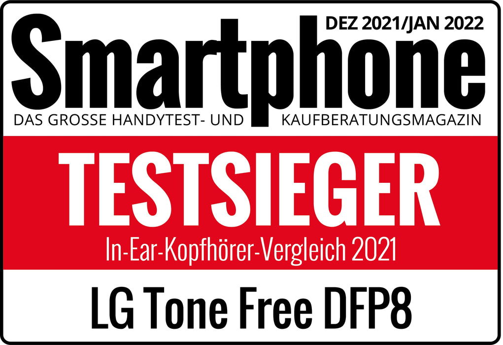 LG TONE Free DFP8 słuchawki douszne Bluetooth z MERIDIAN i aktywną redukcją szumów (ANC), kompatybilne z Siri i Google Assistant, TONE-DFP8.CEUFLLK, czarne