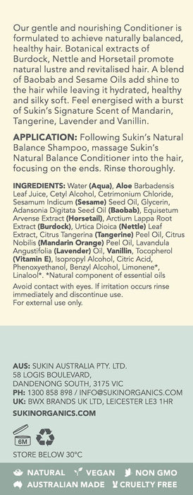 Sukin Australian Natural Sukin odżywka naturalna Balance, Sukin Natural Balance Conditioner, 500 ml