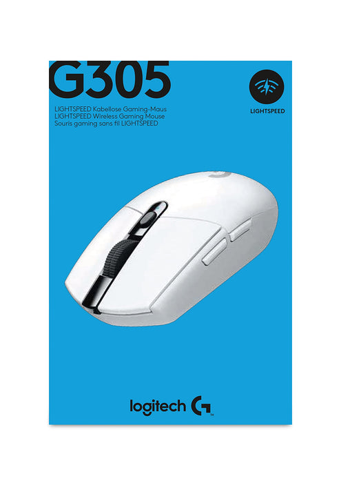 Logitech G305 Lightspeed Wireless Gaming Mouse, Technologia Łączności Bezprzewodowej Lightspeed Nowej Generacji Teraz Dostępna Dla Wszystkich Graczy, Pc/Mac/Chromebook - Biały ,910-005291