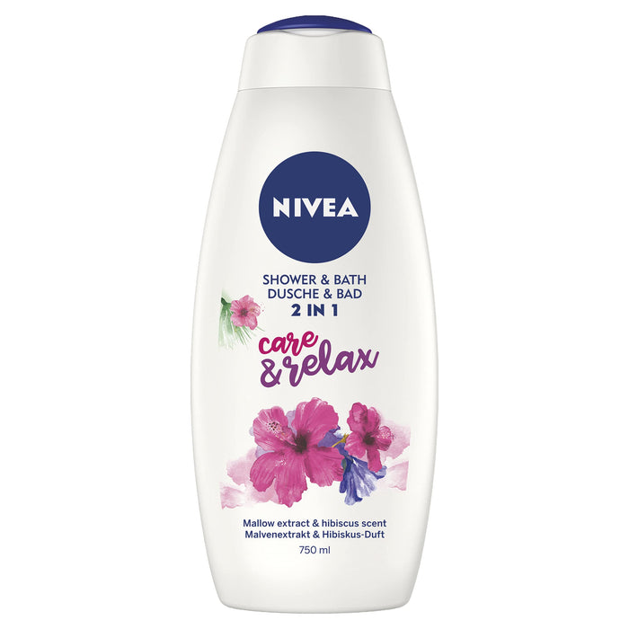 NIVEA Płyn do kąpieli i żel pod prysznic 2w1 Care&Relax 750ml