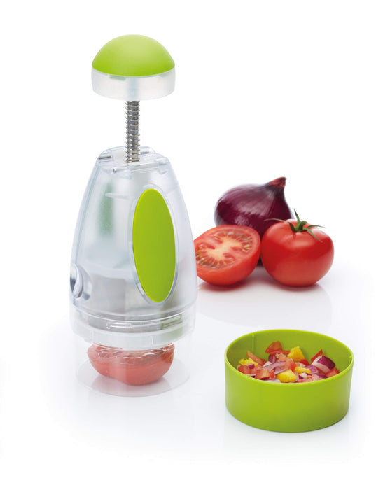 KitchenCraft zdrowe odżywianie mini ręczna szatkownica do żywności/nóż do cebuli