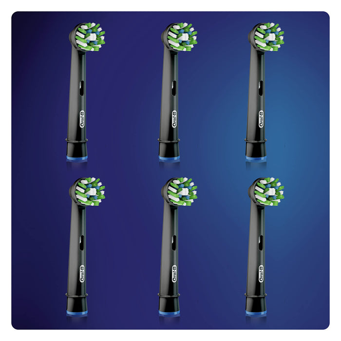Oral-B CrossAction CleanMaximiser Końcówki do Szczoteczki , Czarny, 6 Sztuk,
