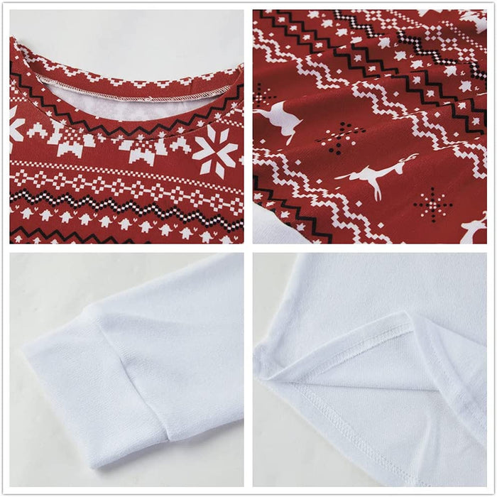 YBENLOVER Damska bluza Wesołych Świąt Zabawny świąteczny sweter z długim rękawem