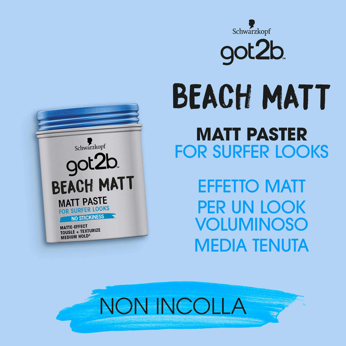 Schwarzkopf Got2B Beach Boy pasta do włosów matująca- Surfer Look 100ml