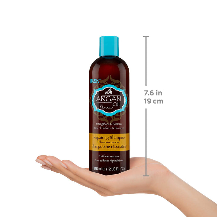 HASK Szampon arganowy, do wszystkich rodzajów włosów, 355 ml