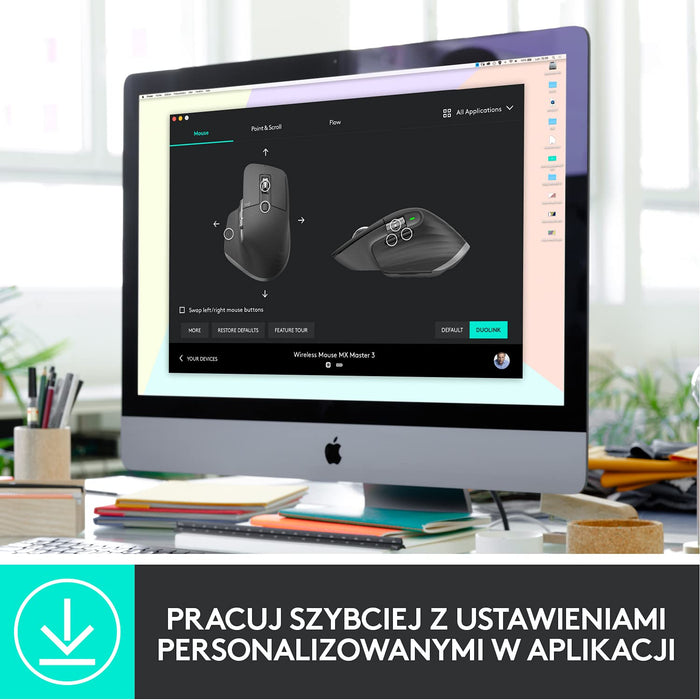 Logitech Mx Master 3 Advanced Wireless Mouse, Seria Master Firmy Logitech, Pc/Mac - Grafit,910-005694