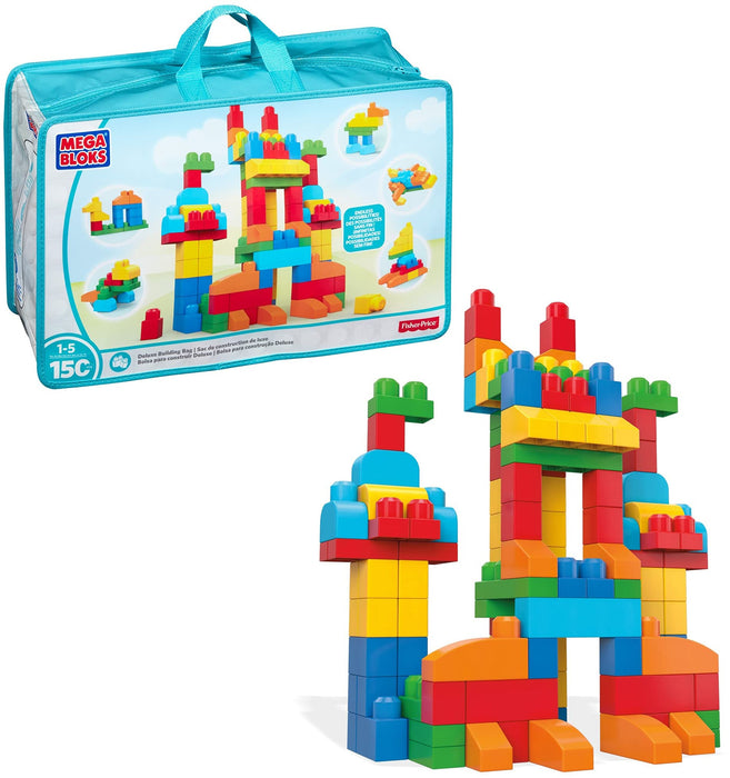 Mega Deluxe Torba z Klockami, Wielokolorowy, 150 Elementów