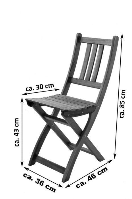 SAM Krzesło ogrodowe Blossom, lite drewno akacjowe, idealne na balkon, do ogrodu, na taras, składane