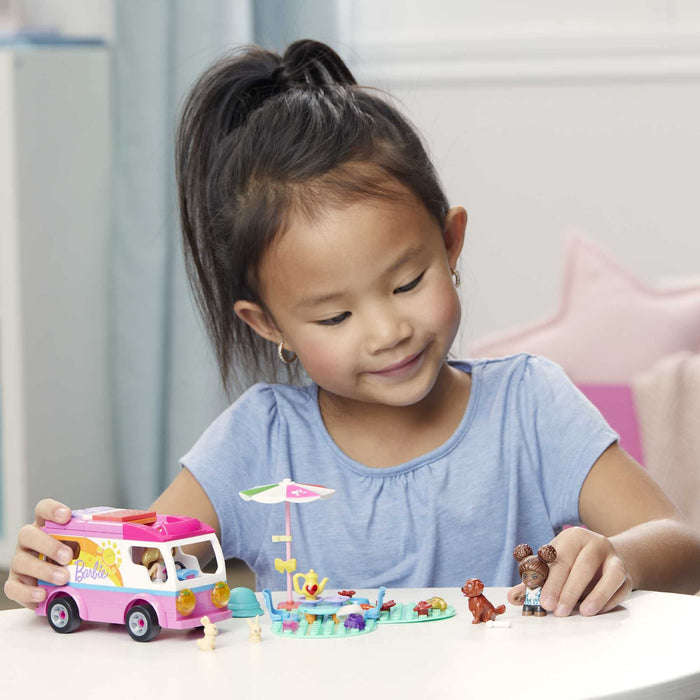 Mega Construx GWR35 - Barbie Przygoda Camper marzeń, zestaw do budowania z 123 klocków, wiek 5+