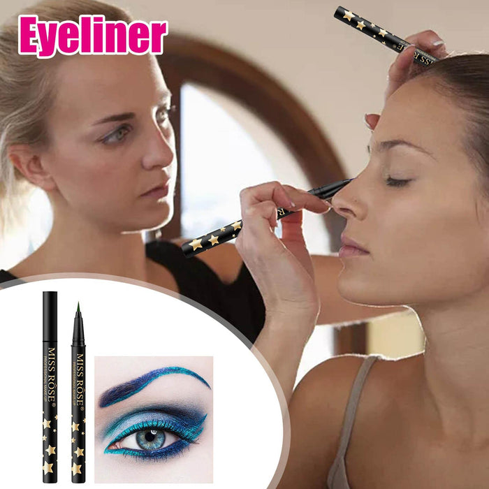 Facynde Kolorowy, płynny eyeliner, wodoodporny, gładki pisak do eyelinera, z bardzo cienką końcówką, odporny na ścieranie, do makijażu oczu, prezent dla kobiet