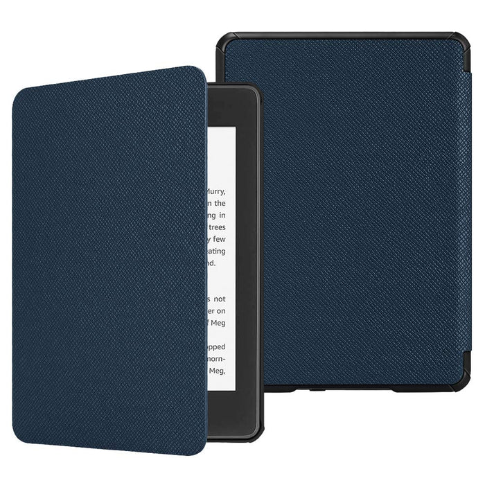 Fintie Folio etui do Kindle Paperwhite (wszystkie generacje 2012-2018) - sztuczna skóra pokrowiec ochronny pokrowiec z funkcją automatycznego usypiania/budzenia do Amazon Kindle Paperwhite eReader, Ciemny niebieski