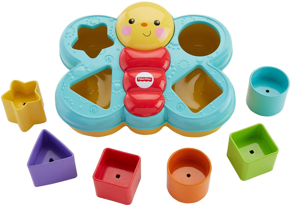 Fisher-Price, Motylek Sorter Kształtów Zabawka Z Klockami Dla Dzieci CDC22