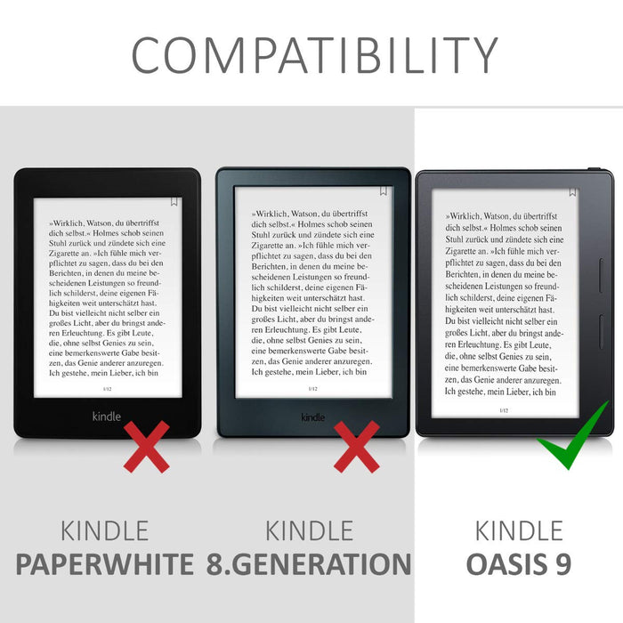 kwmobile Etui kompatybilne z Amazon Kindle Oasis 9. Generation - sztuczna skóra eReader pokrowiec ochronny Cover Case - dmuchawca Love biały czarny