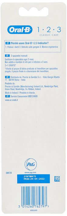 Oral-B 1-2-3 Classic Care szczoteczki do zębów, 2 + 1, 40 średnich
