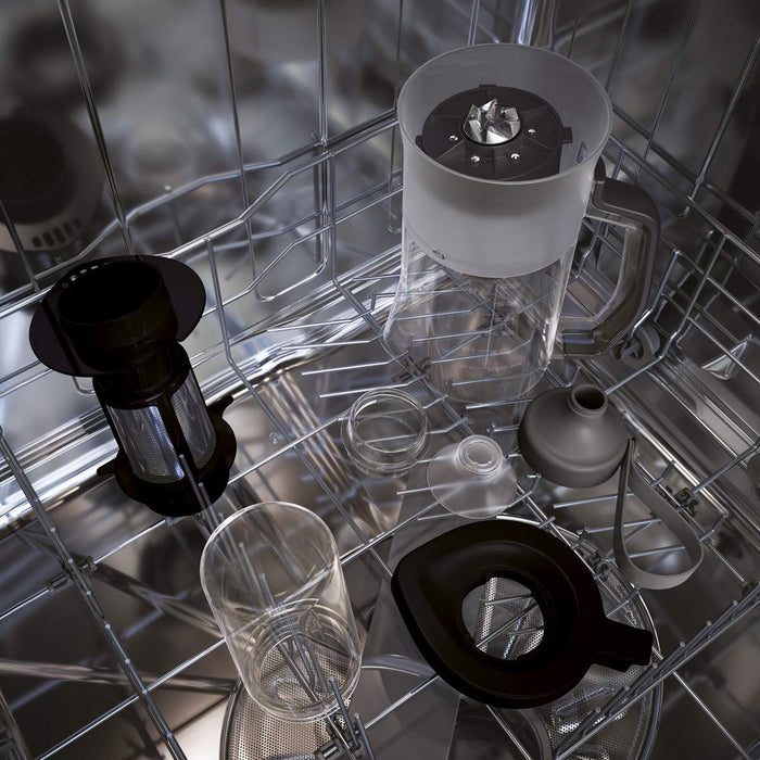 Electrolux Blender kielichowy z technologią pochylenia, 3 specjalne programy, 3 prędkości + funkcja Pulse, W zestawie akcesoria, 2 l dzbanek, 6 ostrzy ze stali nierdzewnej, Moc 900W, E7TB1-4GB, Czarny