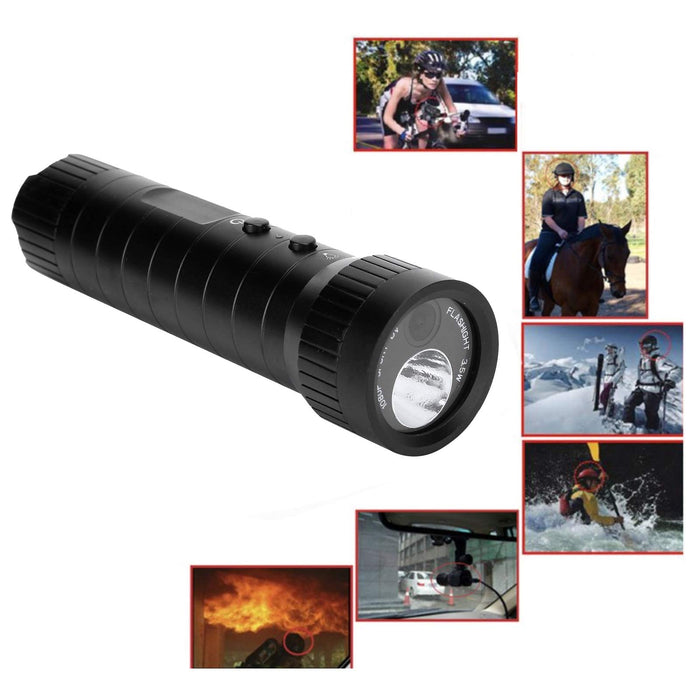 Bike Sports DV Recorder, latarka Sport Camera Stylowy wygląd Kompaktowy rozmiar do uprawiania sportów na świeżym powietrzu do nagrywania wideo do jazdy na świeżym powietrzu