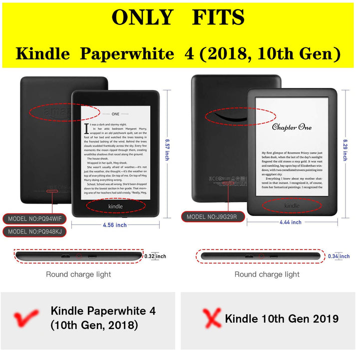 EKH Kindle Paperwhite 4 [10. generacja - 2018] - wytrzymałe, inteligentne skórzane etui z automatycznym budzeniem/usypianiem do Amazon Kindle Paperwhite 4 Little Prince i Fox