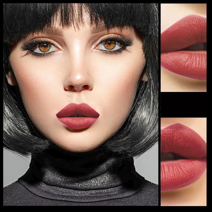 HJKJ Zestaw pomadek do ust, 6 kolorów, długo utrzymujący się zestaw błyszczyków do ust – wodoodporny makijaż ust, nawilżający, nieprzywierający zestaw do ust, zestaw upominkowy dla kobiet