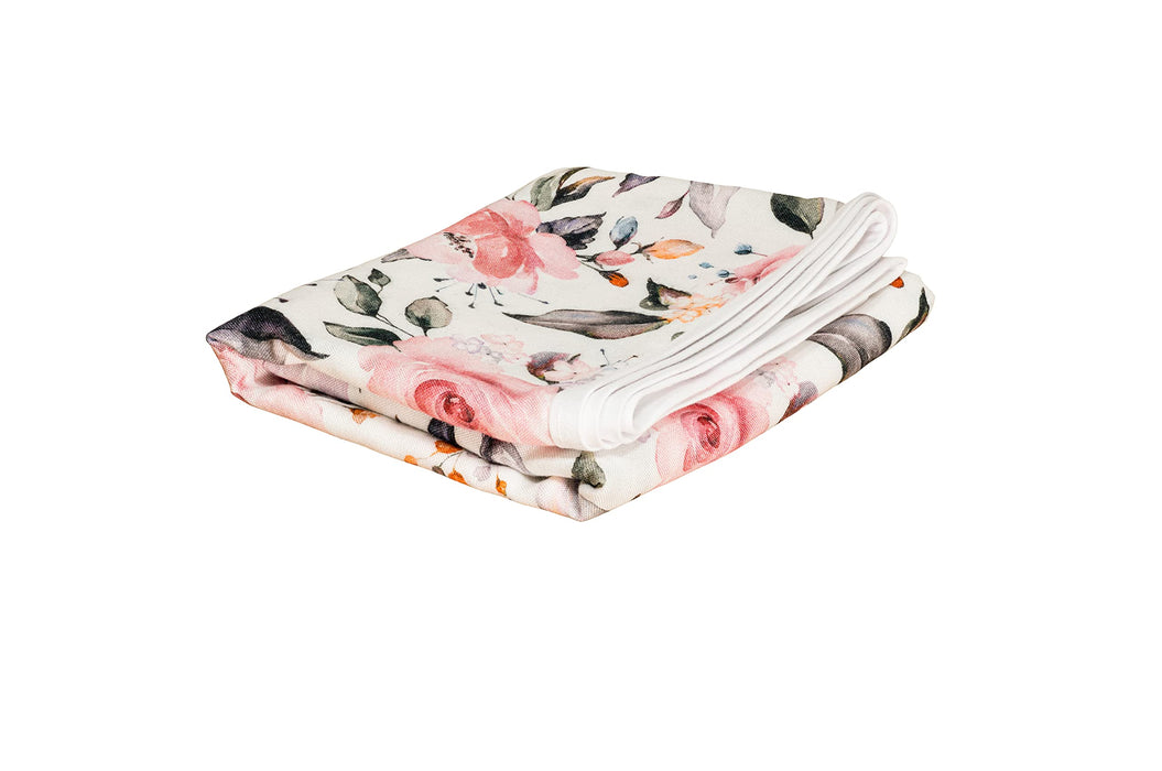 RĘCZNIK do włosów z wiskozy bambusowej RÓŻE 100x78 cm JOCERO, delikatny dla długich, prostych i kręconych włosów, NATURALNY produkt z bambusa, gładka tkanina 100% wiskoza bambusowa