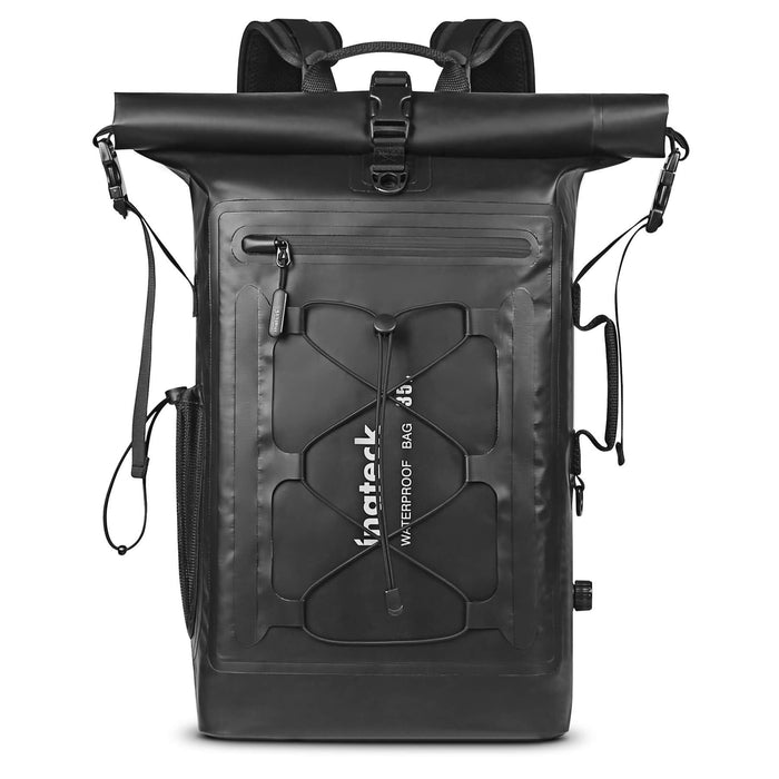 Inateck Plecak rowerowy RollTop plecak męski, 30-35 l, wodoszczelny, wielofunkcyjny organizer ze zdejmowanym paskiem na ramię, zawór wylotowy, wodoszczelny zamek błyskawiczny, do jazdy na rowerze, wędrówek, aktywności na świeżym powietrzu