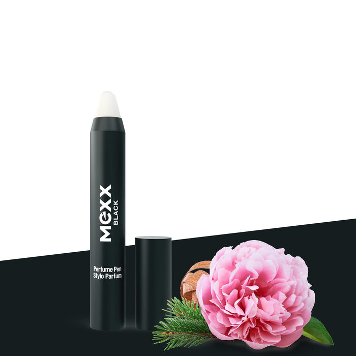 Mexx Black Woman perfumy na wynos, kwiatowo-owocowy zapach damski, sztyft perfumowany o kremowej teksturze, idealny w podróży, 3 g