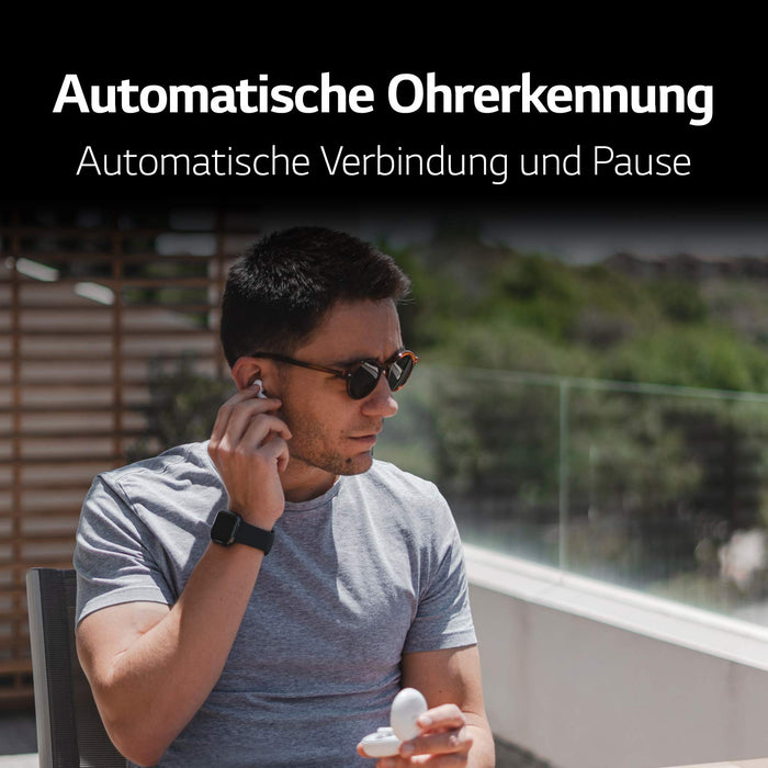 Lg Tone Free Hbs-Fn6 Słuchawki Douszne Bluetooth, Białe Headphones