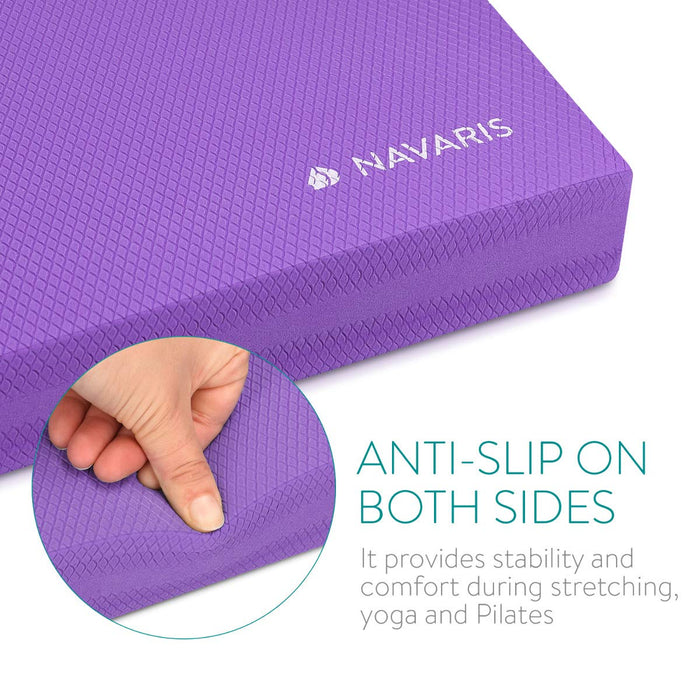 Navaris piankowa podkładka balansowa - mata do ćwiczeń jogi fitness gruba antypoślizgowa duża stabilność poduszka 50 x 39 x 6,5 cm