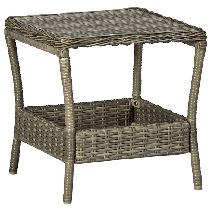 Tidyard Stół ogrodowy, stolik pomocniczy, stolik balkonowy, stół tarasowy, meble ogrodowe, stół rattanowy, stół do herbaty, 45 x 45 x 46,5 cm, polirattan