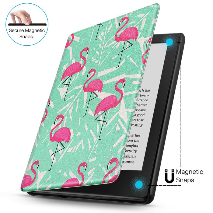 TNP etui do Kindle generacji 10- Cienkie i lekkie etui z funkcją automatycznego uśpienia i budzenia dla Amazon Kindle 6 cali, wersja 2019 10 generacji (Flaminant)